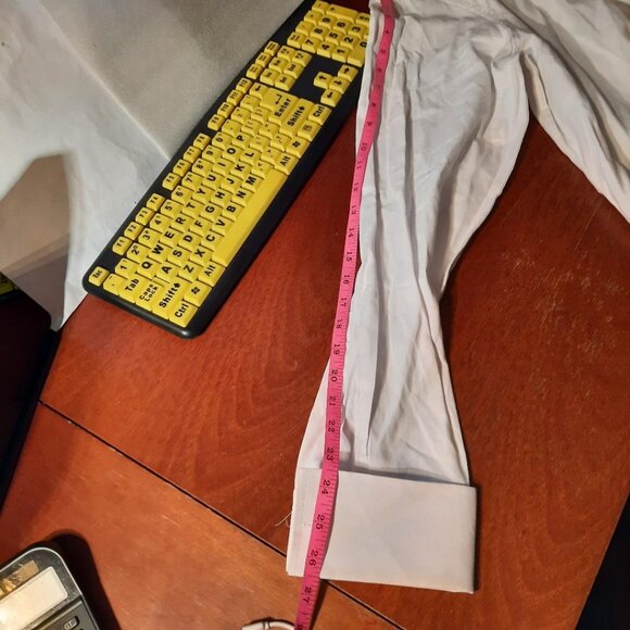 NEW ! Design in Italy Men Long Sleeve Button Down Shirt White Size16 1/2(34-35) - Picture 6 of 10